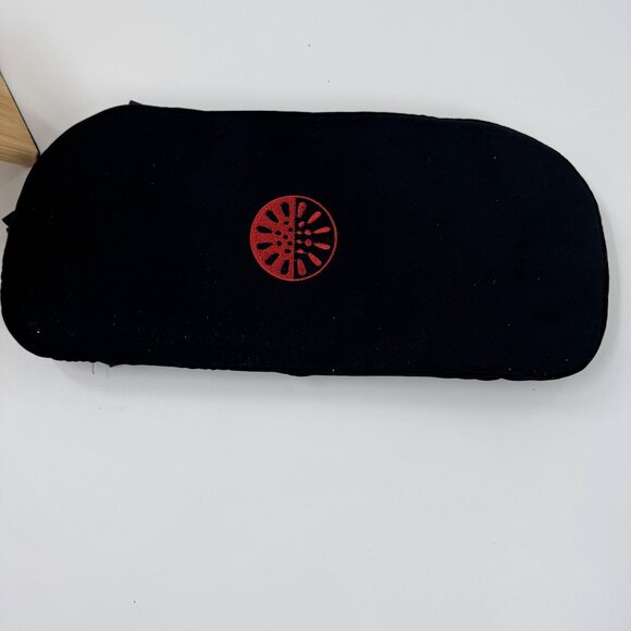 Foldable Bamboo Meditation Bench With Cushion & Red Lotus Embroidery - Picture 7 of 13